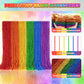 144 PCS Pride Beads Necklace Accessories, Metallic LGBTQ Beads Stuff, Rainbow Necklaces for Gay Lesbian Pride Month Parade Throw