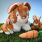 Prextex Plush Bunny Rabbit With Zippered Pouch For Little Baby Bunnies, Bunny Stuffed Animal, Easter Bunny Stuffed Animal, Stuffed Animal With Babies Inside - Perfect For Easter Gift And Easter Basket