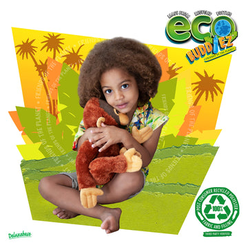 Ecobuddiez - Orangutan From Deluxebase. 12 Inch Orangutan Plush Toy. Eco Friendly Child Safe Monkey Stuffed Animal Made From Recycled Plastic Bottles.