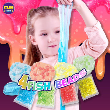35.16 Fl Oz Clear Slime For Kids 6-12, Funkidz 4 Pack Huge 1040 Ml Glassy Slime Pack Toy Premade Water Crystal Slime Kit For Girls Boys Party Gift