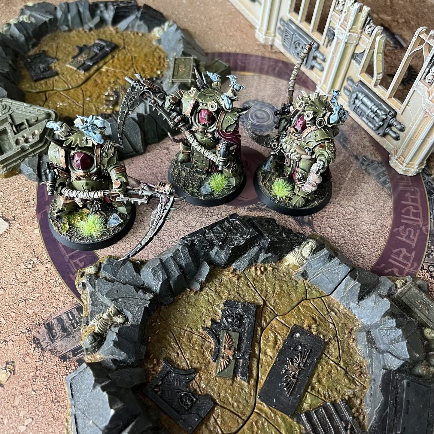 Jucoci Objective Point Markers 6Pcs Set Objective Marker Compatible With Wh40K Wargame (Miniature Not Included), Red