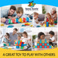 SUNNY AUNTIE Magnetic Tiles Building Set, 56 PCS STEM Toy for Kids 3-8, Multicolor Plastic Blocks, MPTSmallSets
