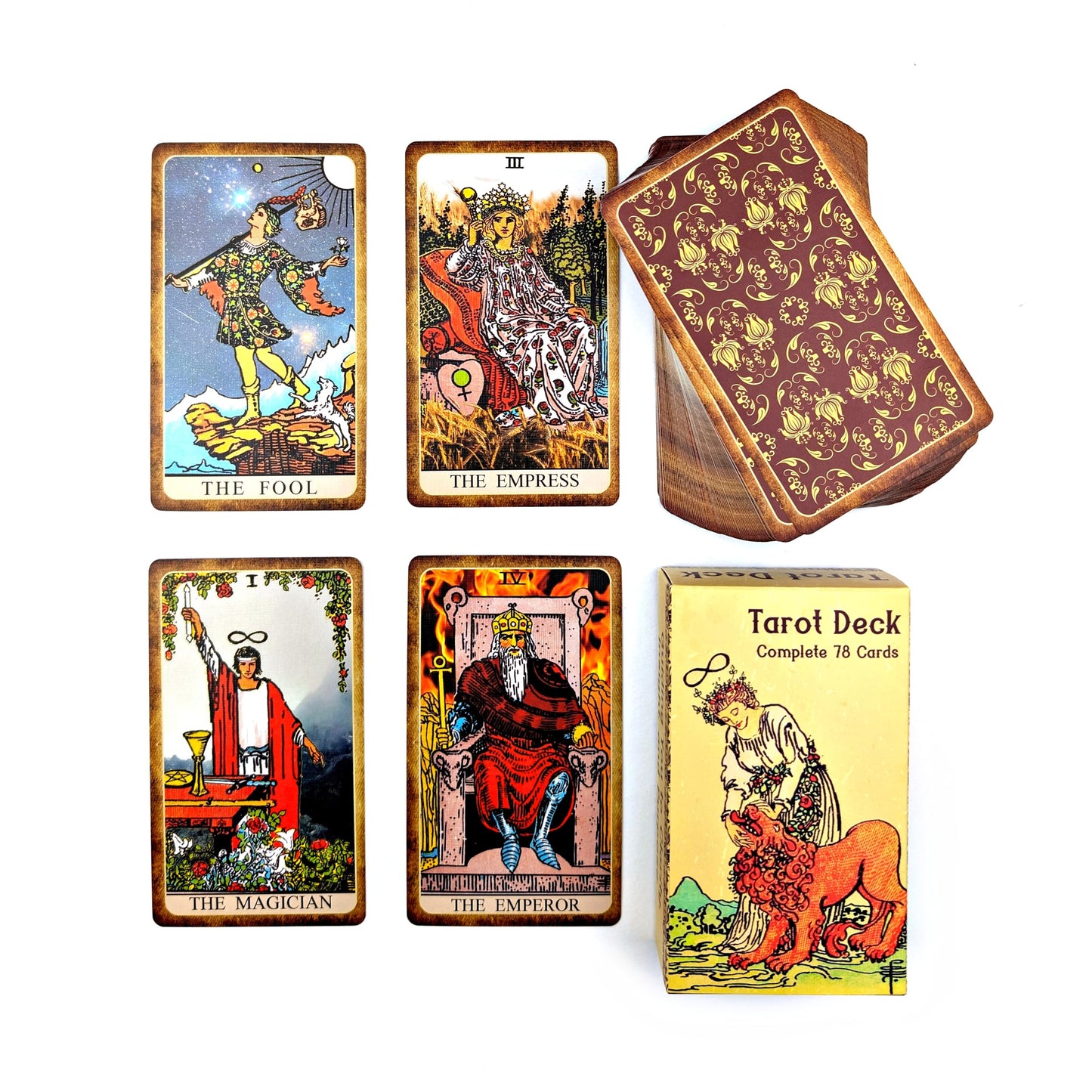 Witchy Cauldron Tarot Cards - Classic Size Rider Waite Style Tarot Deck With Guidebook - Beginner Friendly And Durable