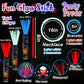 ILHSTY 150 Pcs 8 Red Blue White Glow Sticks Glow Necklaces In The Dark Party Favors Supplies Bright GlowSticks Bulk with Acces