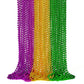 24PCS Mardi Gras Accessories, Mardi Gras Green Purple Gold Metallic Beads Necklaces Accessories Bulk, Mardi Gras Beads Necklace