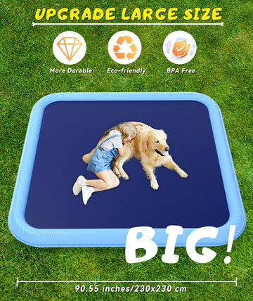 Epn Sprinkle Splash Pad, Extra Large Sprinkler Play Mat For Dogs & Kids, Thicker Wading Pool Summer Outdoor Water Toys (39 In)