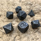 Dnd Metal Dice - Cracked Distressed Gray Metal Dice - Polyhedral Dice Set For Rpg D&D Mtg Pathfinder And More - Beautifully Deta