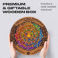 Unidragon Original Wooden Jigsaw Puzzles - Mandala Inexhaustible Abundance, 350 Pcs, King Size 13''X13'', Beautiful Gift Package