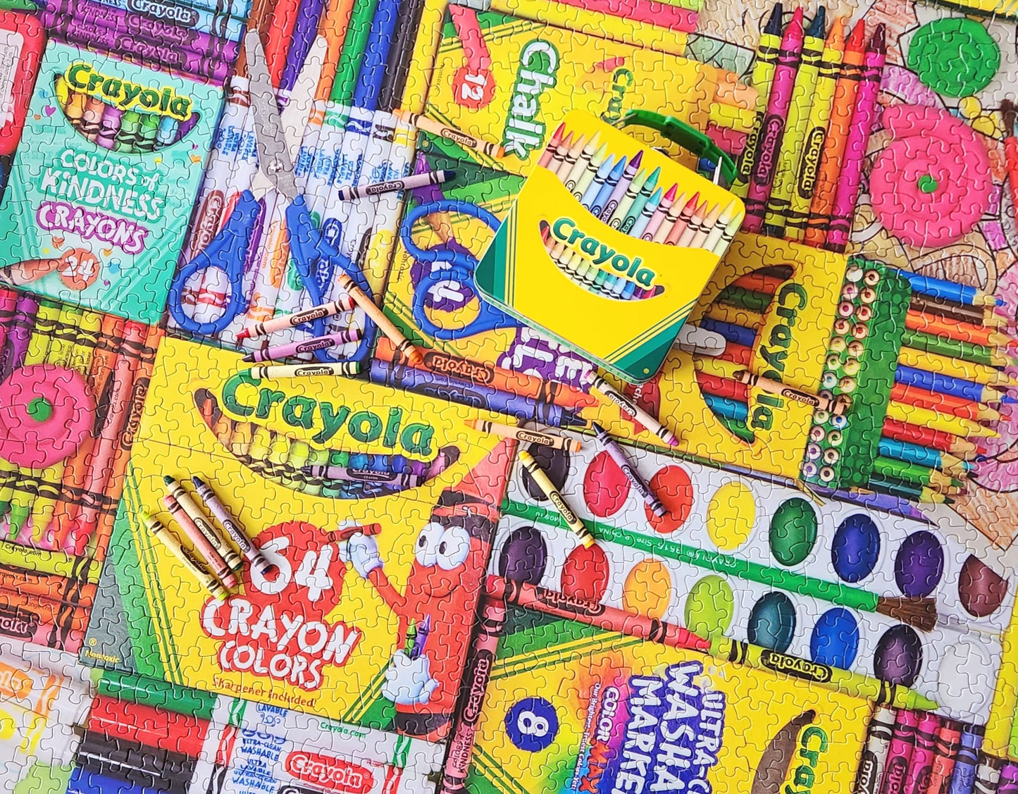 Springbok's 1000 Piece Jigsaw Puzzle Crayola Artist's Table - Made in USA