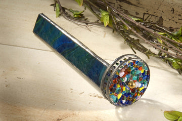 J Devlin Kal 106 Green Stained Glass Kaleidoscope With Two Wheels Gift For Dad Father'S Day