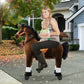 Pipleo Ride on Horse for Kids  (41.33'' Height) Horse Ride on Toy for 7 Years Old to mature-themed  Riding Horse Rider Mechanical Walking Action Plush Animal  No Battery or Electricity  Max Load 187 LBS - BRN