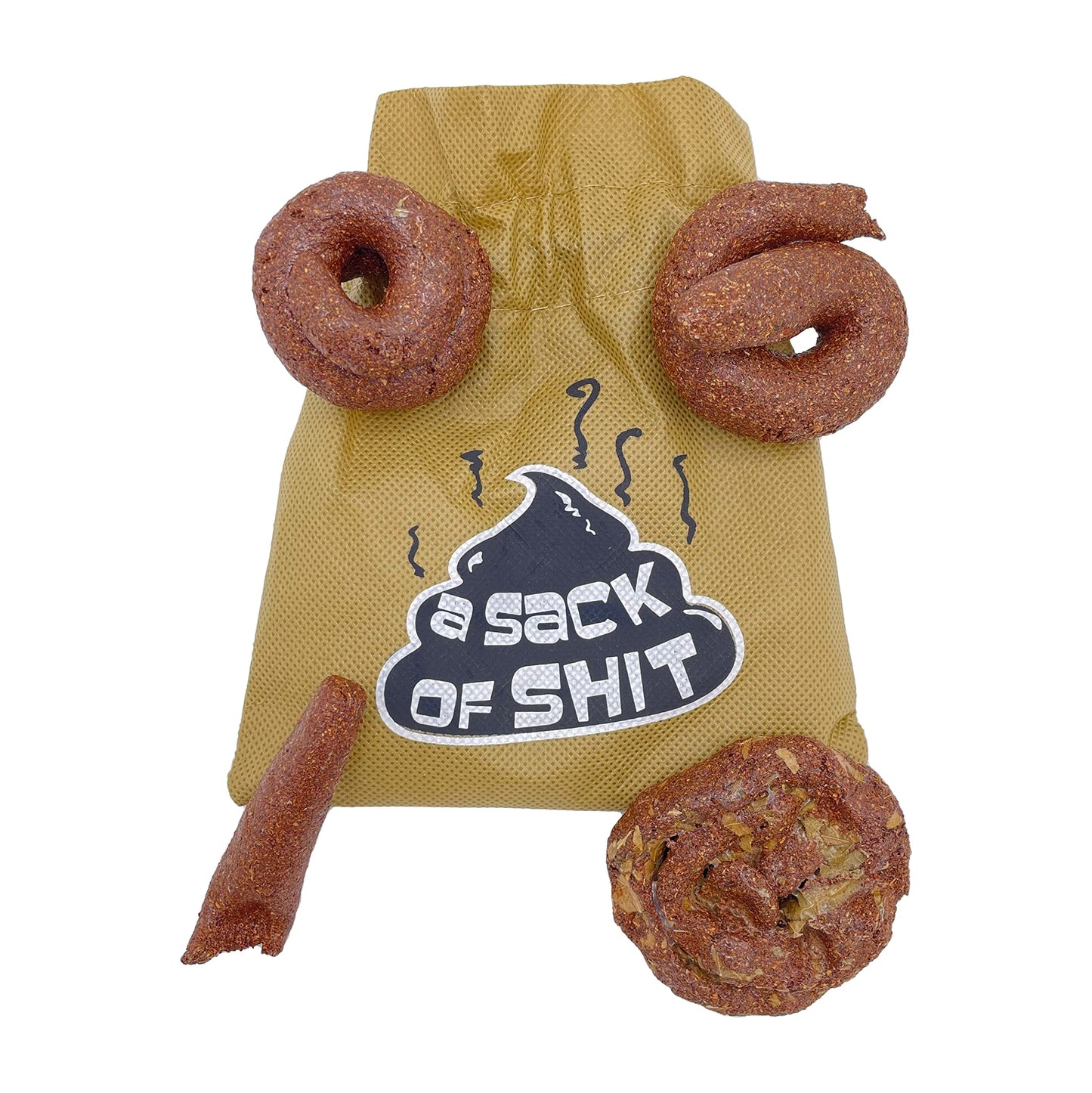 Island Dogs A Sack Of Shit - Novelty Poop Toy Gag Gift Realistic Looking Fake Poop In 4 Popular Shapes - Includes Carry Bag - The For A Special Friend