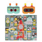 Petit Collage Robot Factory Decoder Childrens Puzzle, 100-Pieces - Jigsaw Puzzle for Kids - Includes Glasses to Uncover Hidden O