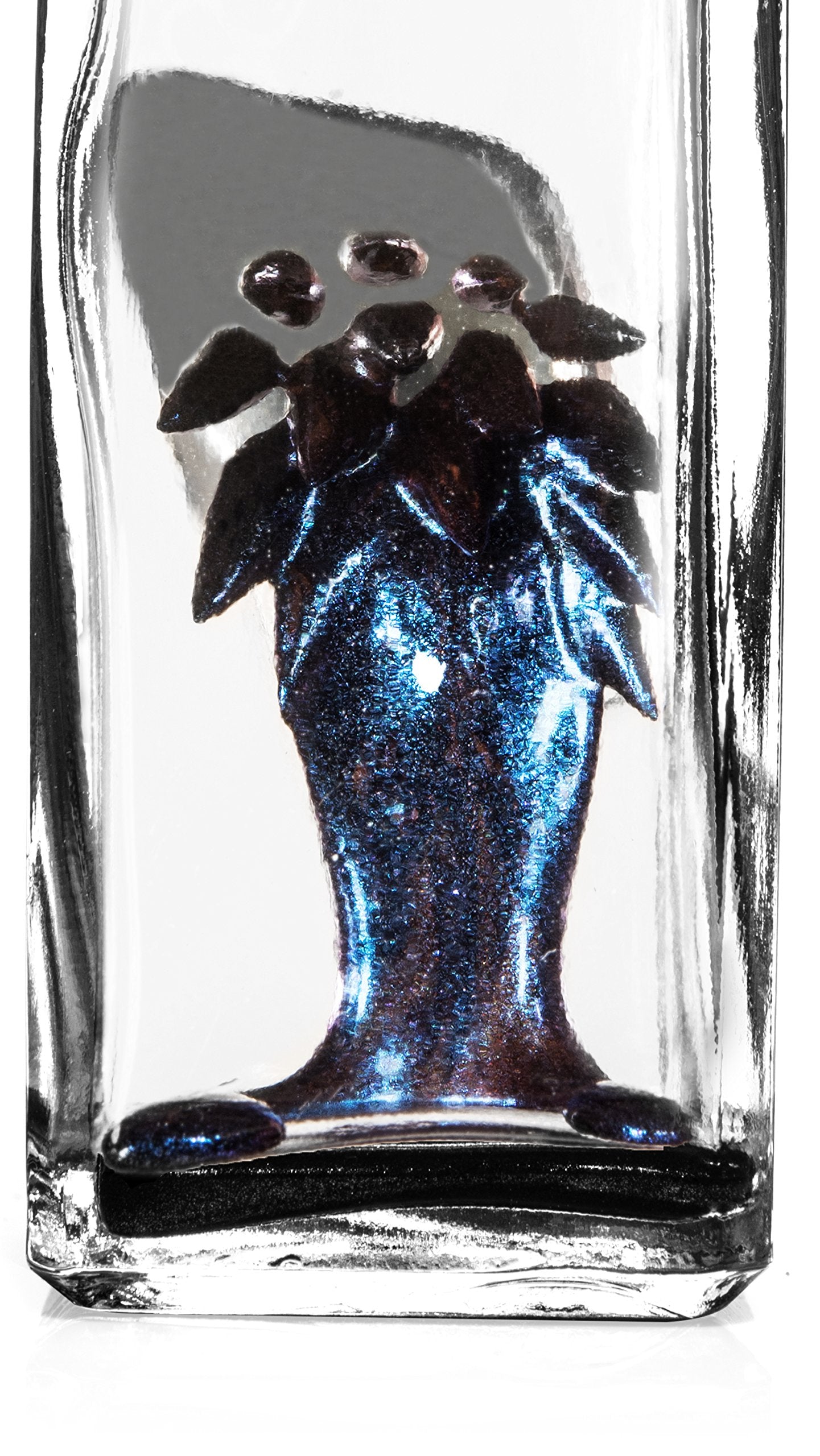 Blue Colored Ferrofluid In A Bottle Display