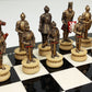 HPL Medieval Times Chess Set - Gold and Silver Armored Warrior Knights - Model 43227-1572 - Resin Pieces - No Board Included