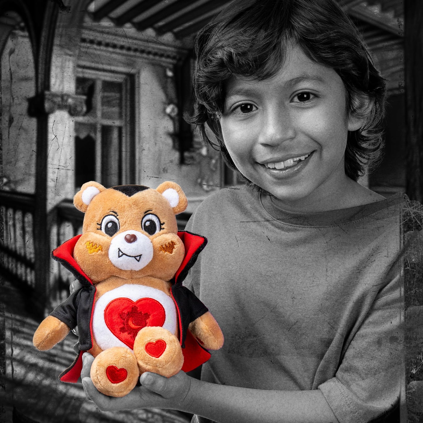 Care Bears Universal Monsters 9'' Fun Size Plush - Tenderheart Bear As Dracula - Soft, Huggable Plushie, Stuffed Animal For Girl