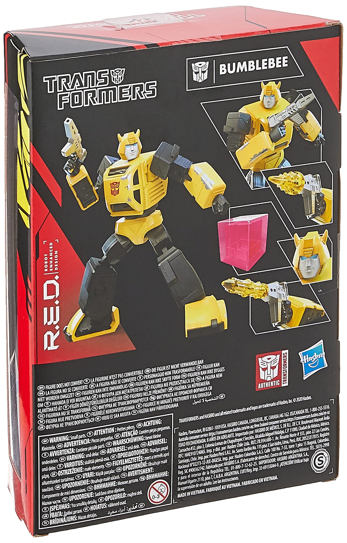 Transformers R.E.D. Robot Enhanced Design The Transformers G1 Bumblebee 6-Inch Action Figure For Ages 8 And Up, F0741