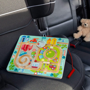 Haba Busy Board For Toddlers 2-4: Town Magnetic Maze Puzzle Game - Toddler Travel Toys For Preschoolers