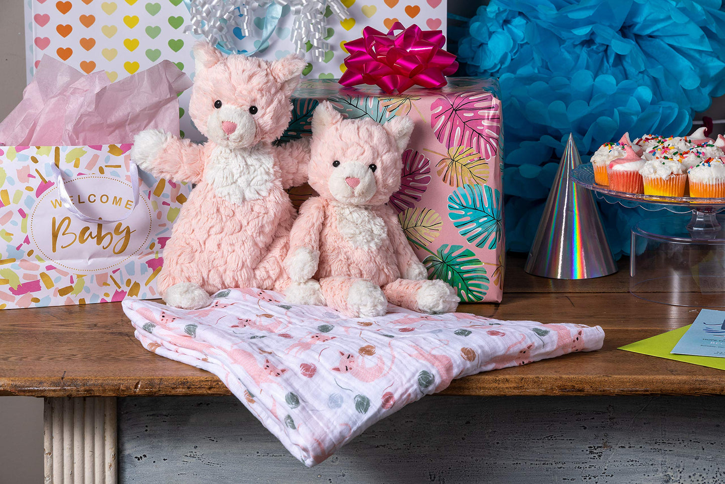 Mary Meyer 11-Inch Putty Nursery Lovey Soft Toy - Pink Kitty, Soft Plush Cuddle Buddy for Babies and Toddlers