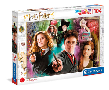 Clementoni 25712, Harry Potter Supercolor Puzzle For Children - 104 Pieces, Ages 6 Years Plus, Multicoloured, 25 X 34.3 X 3.5 Ce