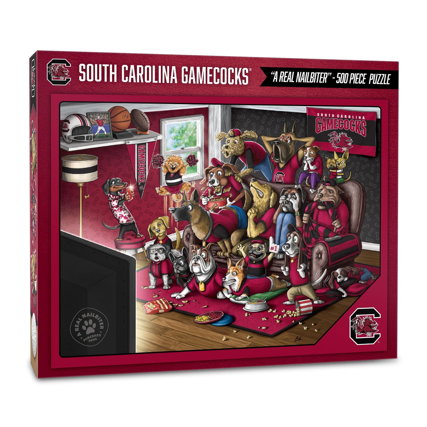 Youthefan Ncaa South Carolina Gamecocks Purebred Fans 500Pc Puzzle - A Real Nailbiter