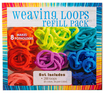 Hapinest Loom Bands Potholder Weaving Refill Pack for Kids | Set Makes 8 Pot Holders and Includes 288 Loops in 8 Colors