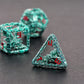Metal Dice Set for DND and RPG - Imprisoned Dragon Core Design - Beautiful Stunning & Intricate Polyhedral Dice Set for D&D Dung