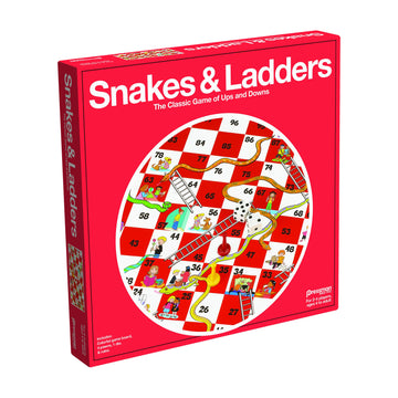 Pressman Snakes & Ladders Game, 2-4 Players, Ages 4 & Up, 5'