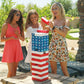 Gosports Giant Wooden Toppling Tower - Stacks Up To 5 Ft - Stars And Stripes
