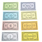Opoly Play Money - 520Pcs Play Money for Board games - 65 of Each Bill in 8 Denominations - $1, 5, 10, 20, 50, 100, 500,  $1000