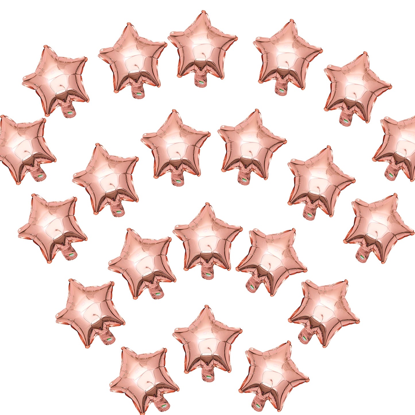 5 Inch Rosegold Star Shape Foil Balloons, 50Pcs Small Mylar Balloons Mini Balloons For Birthday Baby Shower Wedding Party Decora