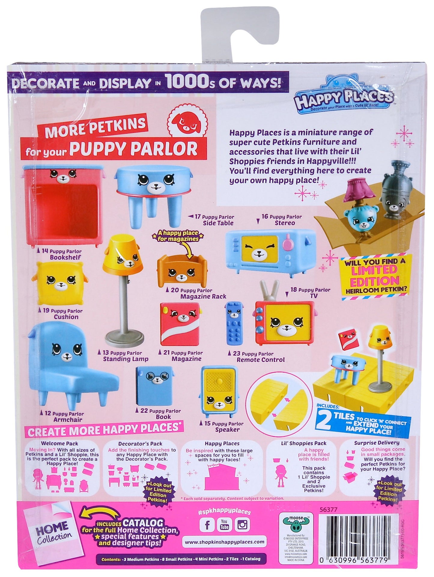 Shopkins Happy Places Decorator Pack Puppy Parlour Doll Playset