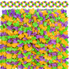 52Pcs Mardi Gras Leis Hawaiian Throws Decorations - Flower Necklaces Headbands Bulk For Parade Party Favors Supplies