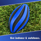 LMC Products Spiral Foam Football - Soft Foam Football for Kids - Each Quality Kids Football is 9 Inches - mature-themed & Toddler Football Youth - Small Football (Blue & Black)