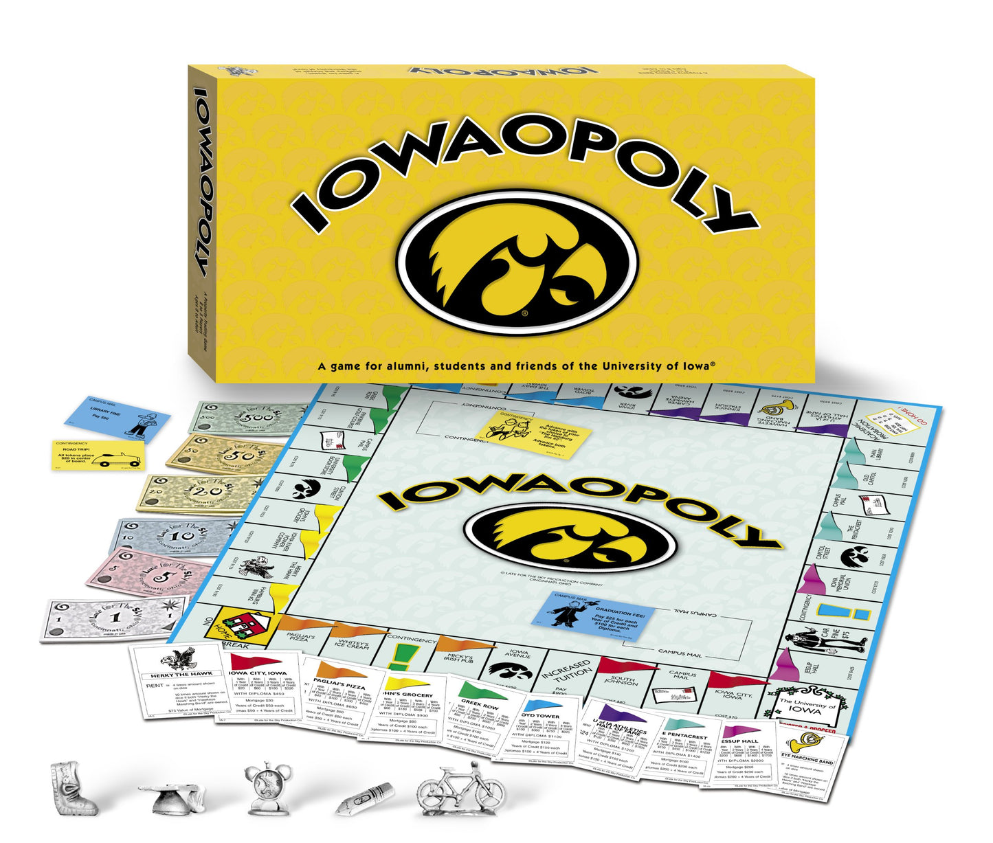 Late For The Sky University Of Iowa - Iowaopoly,Black, Gold