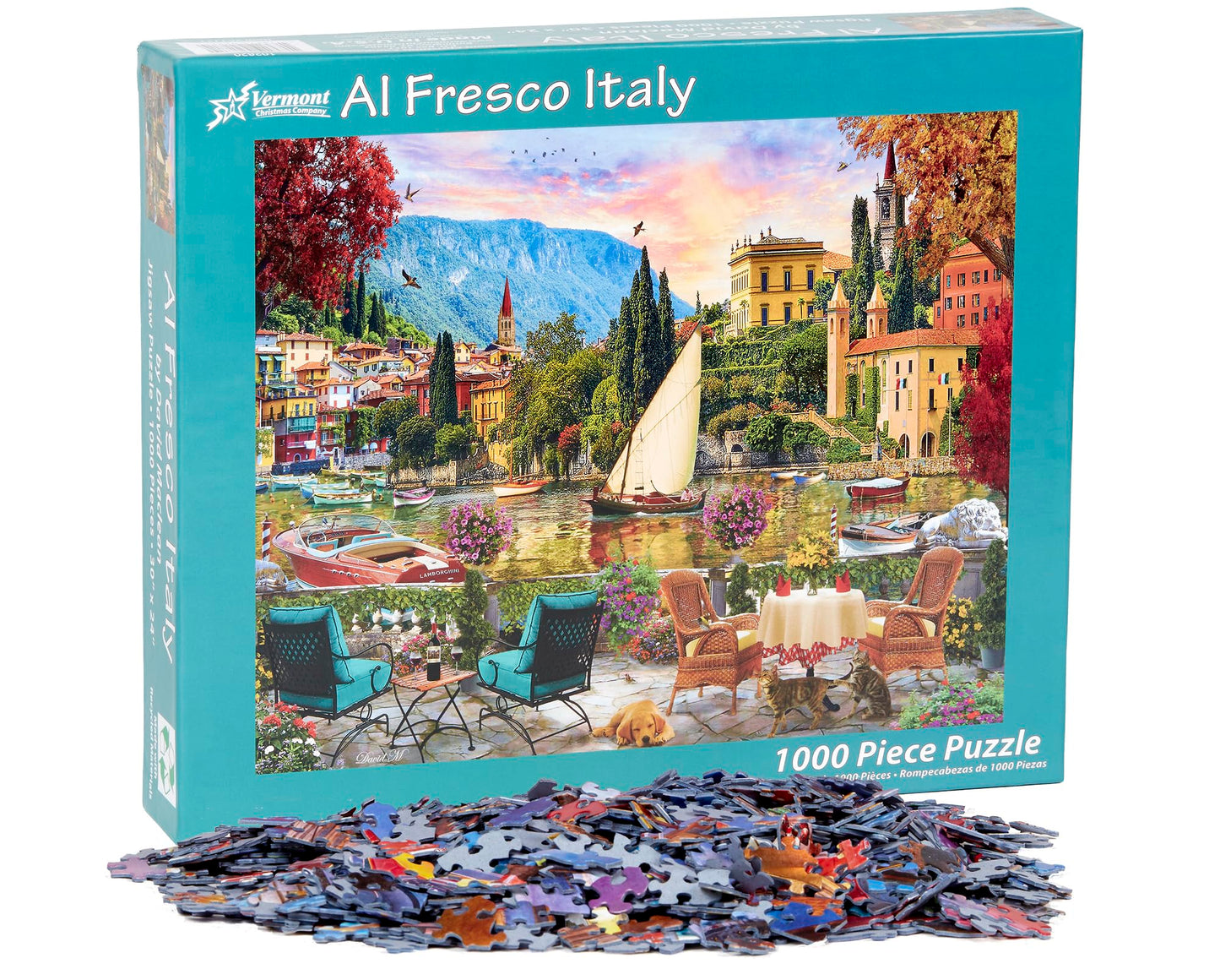 Vermont Christmas Company Al Fresco Italy Jigsaw Puzzle 1000 Piece