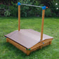 Exaco Felix Adjustable Roof Sandbox, 40 X 51 Inches, Orange-Brown