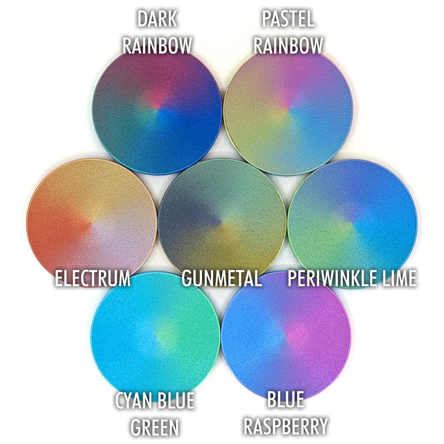 Subpoly 12'' Articulated Gem Stone Dragon - New 2024 Ver - Multi Color 3D Printed Plastic Dragon Figure - Rainbow Pearlescent Co