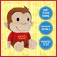KIDS PREFERRED Curious George Cuteeze Stuffed Animal Plush Toy Monkey - Cute Cuddle Plushie Gift for Baby and Toddler Boys and G