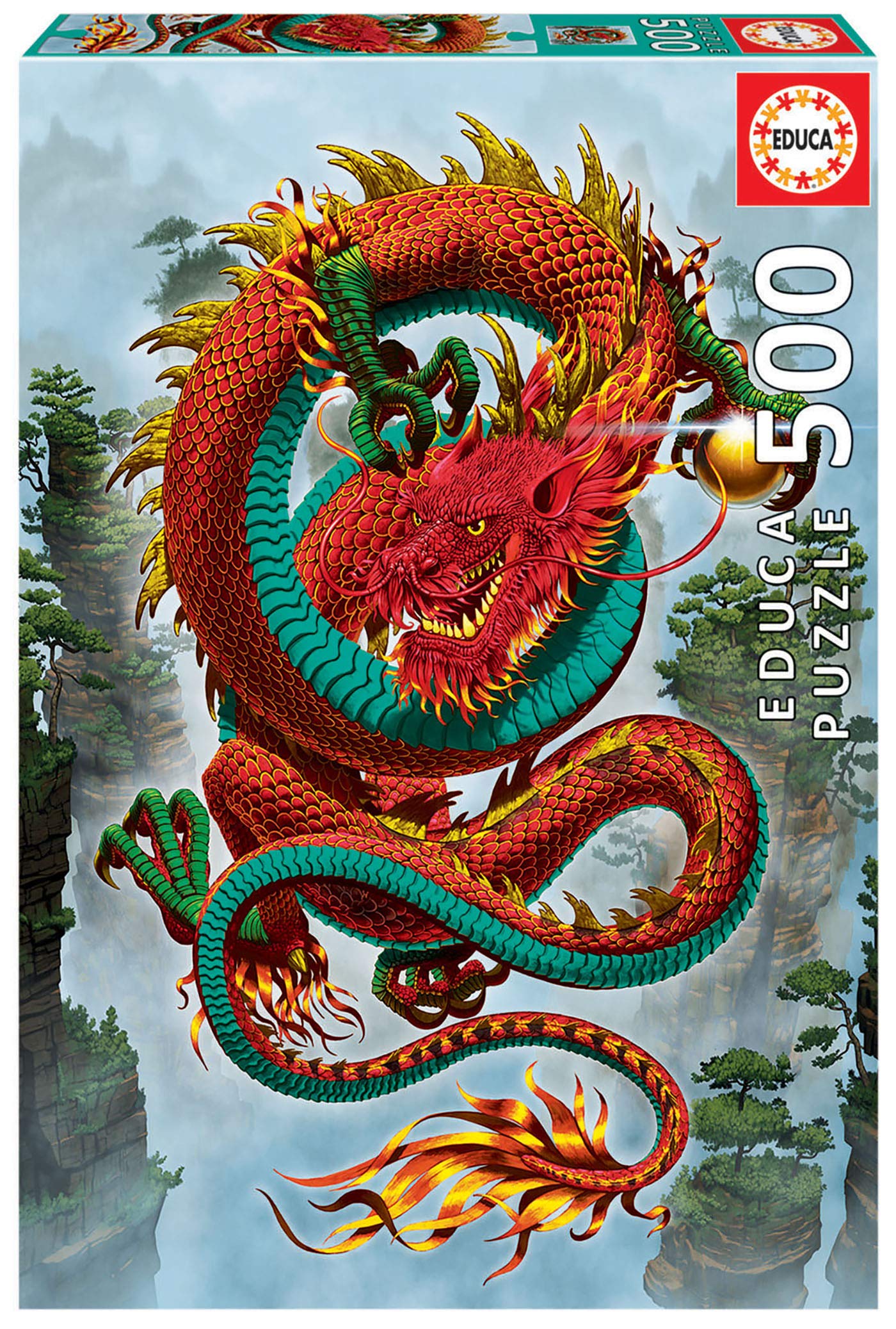 Educa Puzzles - Good Fortune Dragon - 500 Piece Puzzle - 19003