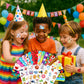 144PCS Party Favor Classroom Prizes For Kids - 72 Temporary Pre-Cut Tattoos & 72 Slap Bracelets - Fun Party Favors for Boys & Gi