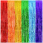 Rainbow Birthday Party Decorations, Rainbow Streamers Tinsel Foil Fringe Curtains - Thicken 2 Pack 3.2 x 8.2 FT - Photo Booth Pr