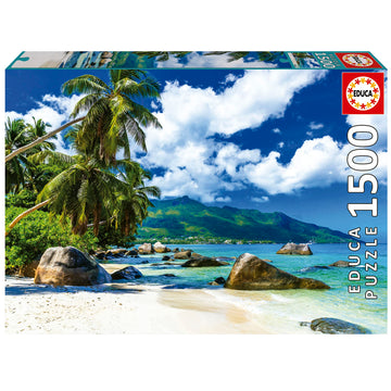 Educa - Seychelles - 1500 Piece Jigsaw Puzzle - Puzzle Glue Included - Completed Image Measures 33.46' X 23.6' - Ages 14+ (19564)