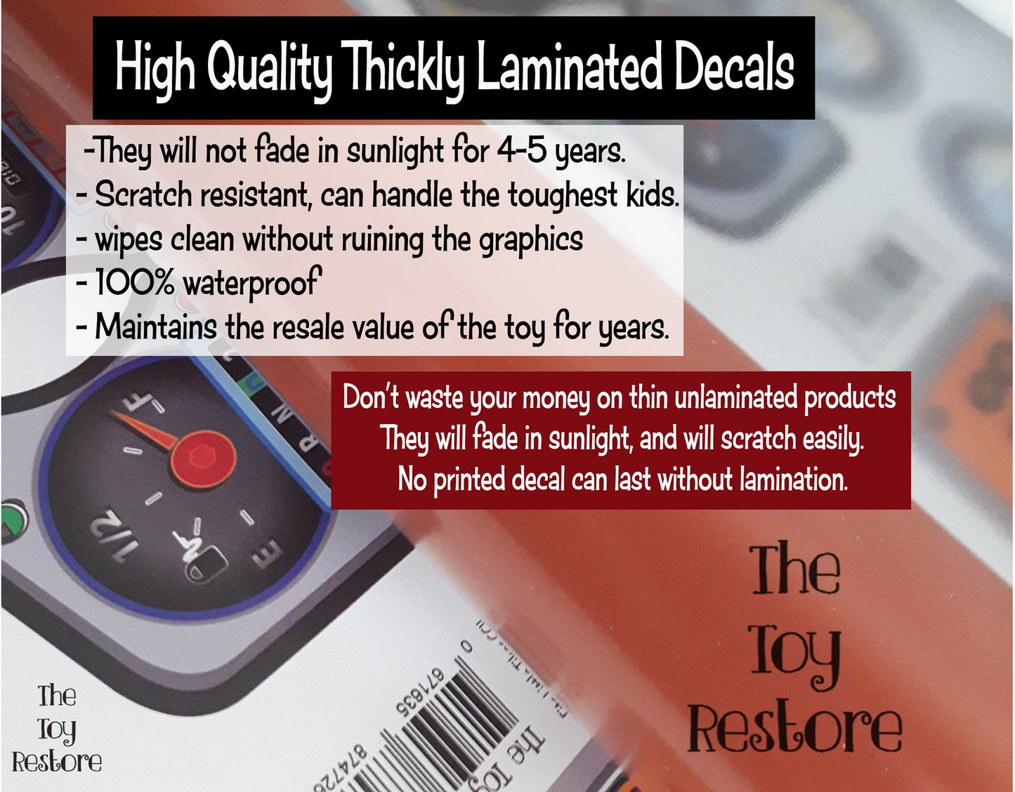 The Toy Restore Replacement Sticker Fits Little Tikes Cozy Coupe Shopping Cart Pink
