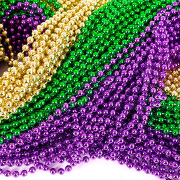 Moon Boat 100PCS Mardi Gras Beads Bulk Carnival Accessories for Party Favors Decorations Festival Parades