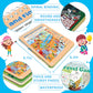 Elfew 2 Pack Reusable Activity Game For Kids Ages 4-8, 8-12,Travel Games Include 56 Different Game,1-2 Players,Toy & Learning To