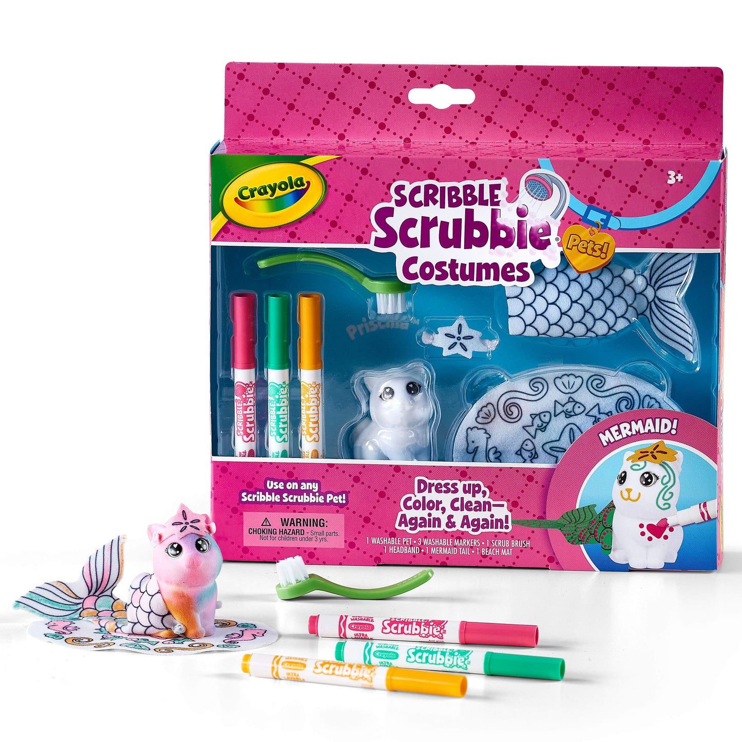 Crayola Scribble Scrubbie Mermaid Costume Playset, Toy For Kids, Gift