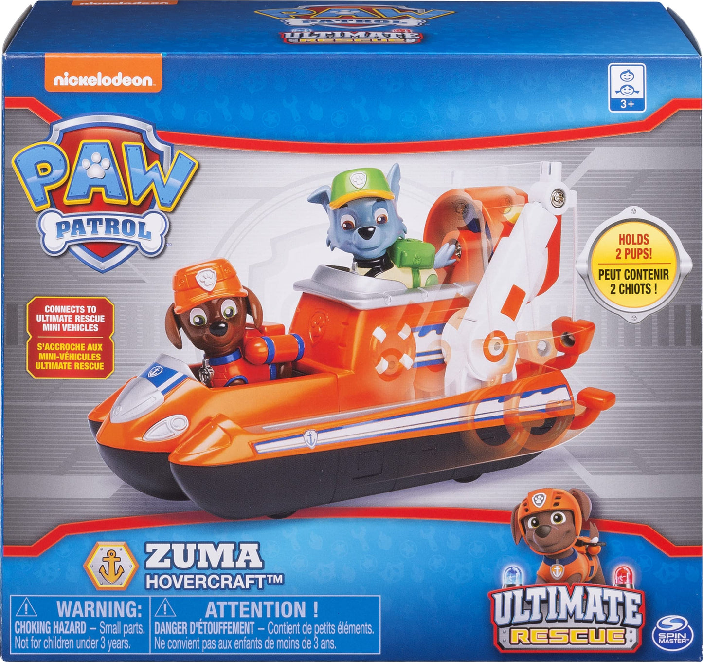 Paw Patrol Ultimate Rescue - Zumas Ultimate Rescue Hovercraft With Moving Propellers And Rescue Hook, For Ages 3 And Up