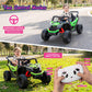 Run Fast 12v Ride on Car with Parent Remote Control Electric Ride on UTV Toys Car for Kids 3-5 2WD 25W Motors 4 Spring Suspension Safety Belt Horn Music and LED Lights (Green  12V)