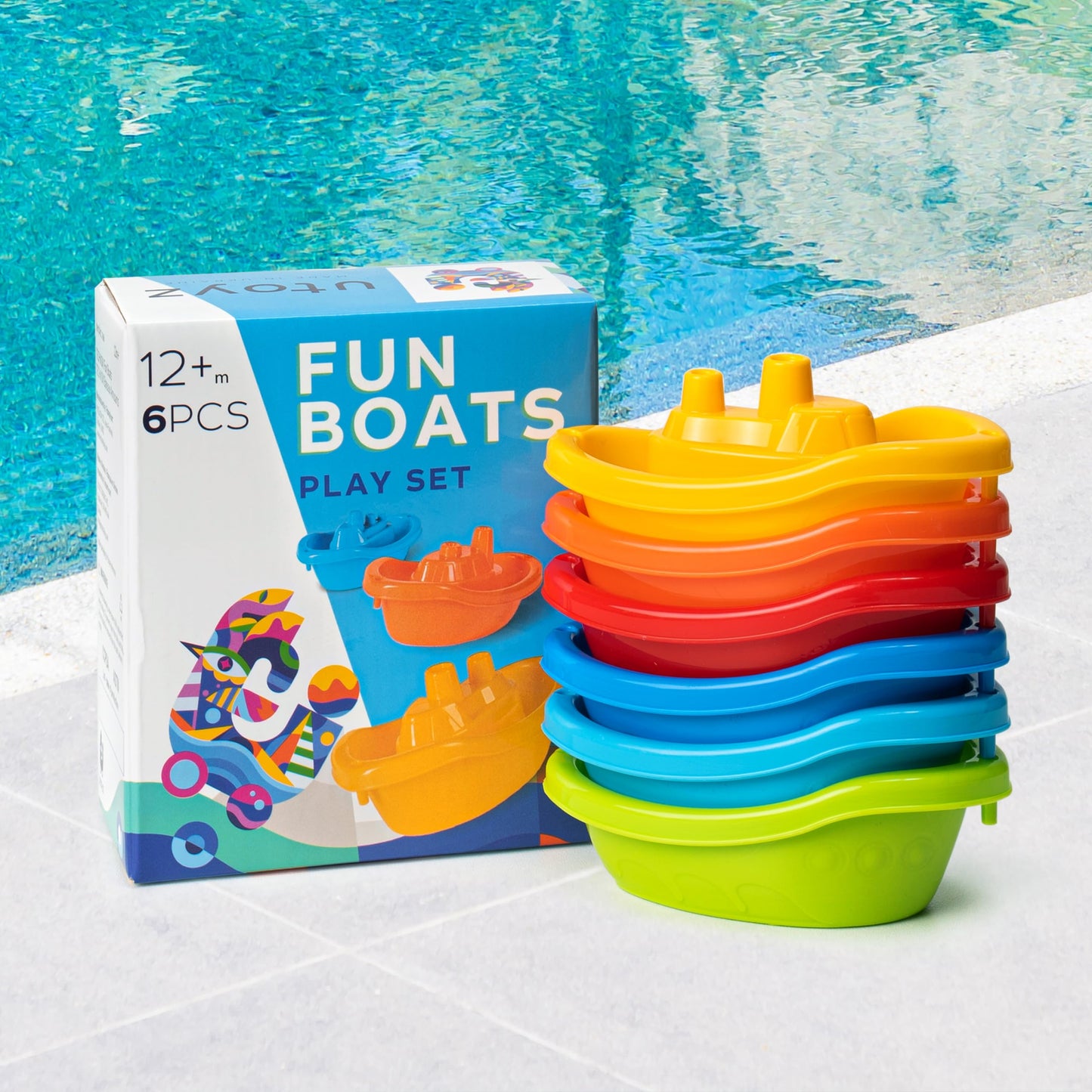 Bath Boats | Multi Colored Baby Bath Toys | Fun And Educational Bath Toys For Toddlers | Toddler Bath Toys For Girls And Boys |
